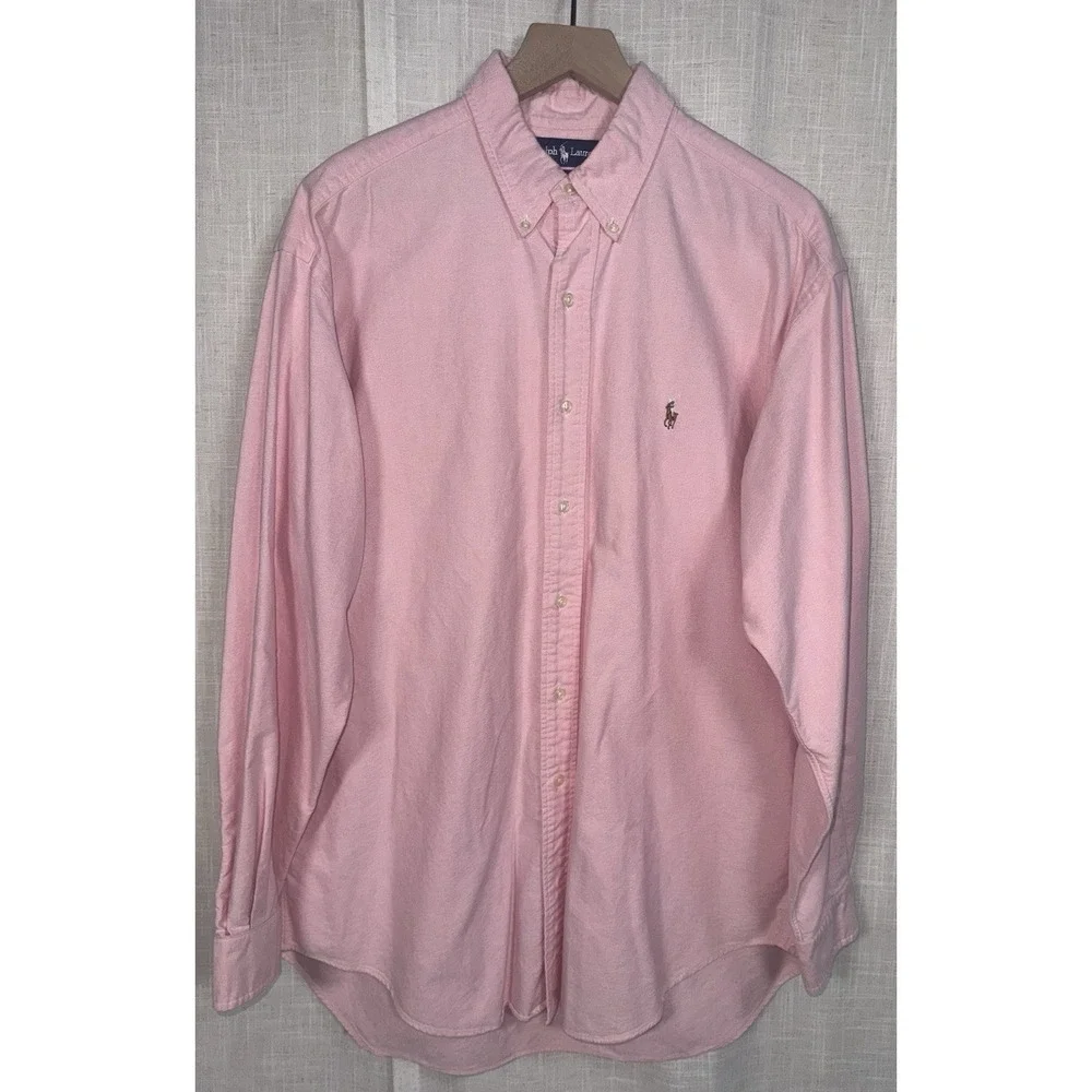 Men's Sz L Ralph Lauren Long Sleeve Button Down Blake Shirts Pony Lot of 3